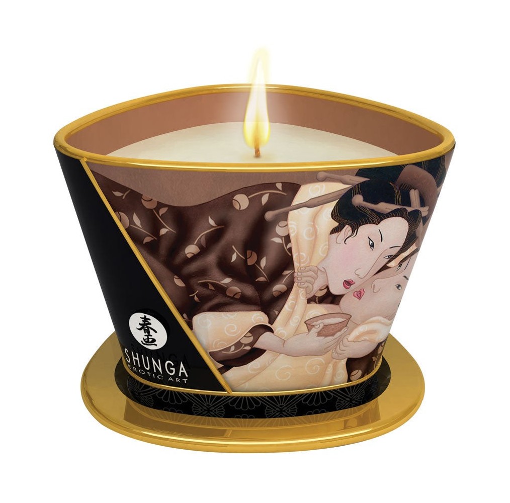 Shunga Massage Candle-Intoxicating Chocolate 5.7oz